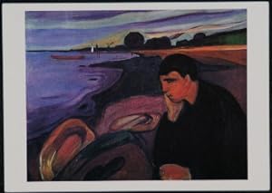 Seller image for Edvard Munch (1863-1944) Postcard Melancholy Oil On Canvas for sale by Postcard Anoraks