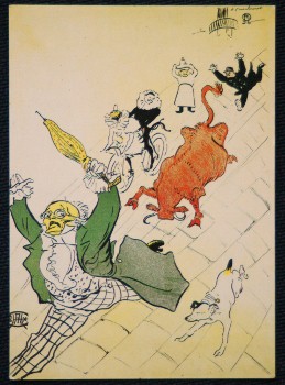 Image du vendeur pour Toulouse Lautrec Artist La Vache Enragee Postcard mis en vente par Postcard Anoraks