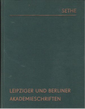 Leipziger und Berliner Akademieschriften (1902-1934)