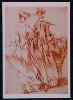 Seller image for Paul Sandby Artist Postcard Back View Of Two Ladies The Royal Collection for sale by Postcard Anoraks