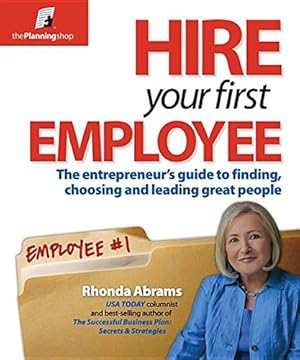 Imagen del vendedor de Hire Your First Employee a la venta por Reliant Bookstore