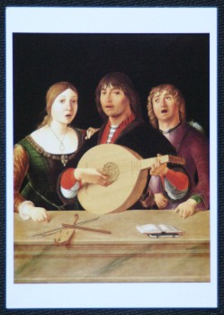 Lorenzo Costa (1459/60-1535) Artist Postcard A Concert