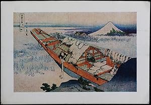 Imagen del vendedor de Hokusai Artist (1760-1849) Postcard Ushibori Junk Moored Among Reeds a la venta por Postcard Anoraks