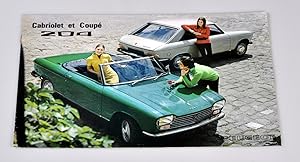 Peugeot 204 coupé et cabriolet 1970 , catalogue, sales, brochure, prospekt