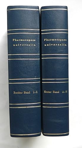 Imagen del vendedor de Pharmacopoea universalis. Eine bersichtliche Zusammenstellung der Pharmacopen des In- und Auslandes; wichtiger Dispensatorien, Militair- und Armen-Pharmaeopen und Formularien; mit einem Anhange, eine Pharmacope der homopathischen Lehre enthaltend. Vierte, neu bearbeitete und vermehrte Ausgabe. 2 Bnde a la venta por Buch- und Kunst-Antiquariat Flotow GmbH