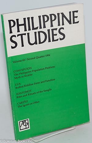 Immagine del venditore per Philippine Studies: Volume 42 / Second Quarter 1994 venduto da Bolerium Books Inc.