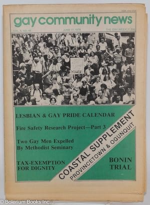 Seller image for GCN: Gay Community News; the gay weekly; vol. 5, #48, June 17, 1978: Lesbian & Gay Pride Calendar for sale by Bolerium Books Inc.