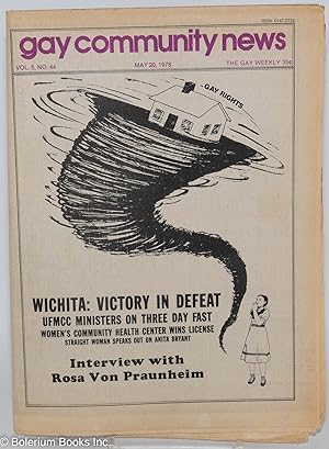 GCN: Gay Community News; the gay weekly; vol. 5, #44, May 20, 1978: Wichita: Victory in defeat