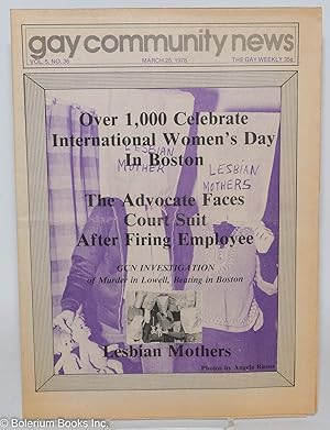 Seller image for GCN - Gay Community News: the gay weekly; vol. 5, #36, Mar. 25, 1978: Lesbian Mothers for sale by Bolerium Books Inc.