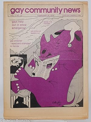 Imagen del vendedor de GCN - Gay Community News: the gay weekly; vol. 5, #32, Feb. 25, 1978: Harvey Milk Interview a la venta por Bolerium Books Inc.