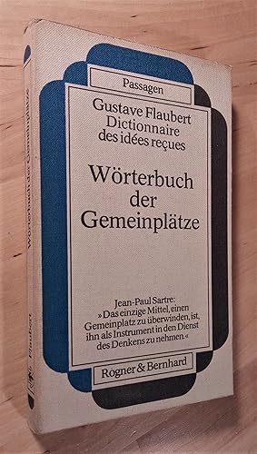 Imagen del vendedor de Wrterbuch der gemeinpltze. Dictionnaire des ides reues a la venta por Llibres Bombeta