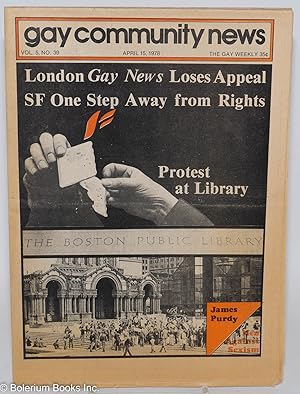 Bild des Verkufers fr GCN - Gay Community News: the gay weekly; vol. 5, #39, Apr. 15, 1978: London Gay News Loses Appeal & SF One Step Away from Gay Rights zum Verkauf von Bolerium Books Inc.