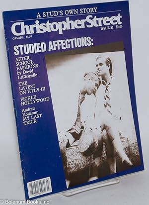 Seller image for Christopher Street: vol. 8, #3, whole issue #87, April 1984: Studied Affections for sale by Bolerium Books Inc.