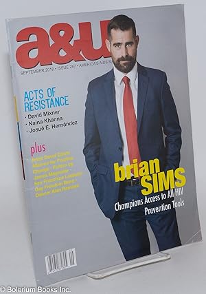 Imagen del vendedor de A & U: Art & Understanding; America's AIDS magazine; vol. 27, #9, issue #287, Sept. 2018: Brian Sims; champions access to all HIV prevention tools a la venta por Bolerium Books Inc.