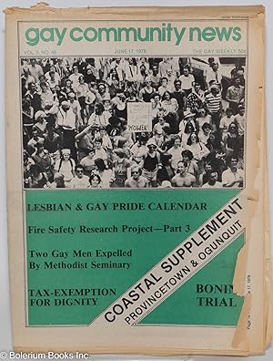 Seller image for GCN: Gay Community News; the gay weekly; vol. 5, #48, June 17, 1978: Lesbian & Gay Pride Calendar for sale by Bolerium Books Inc.