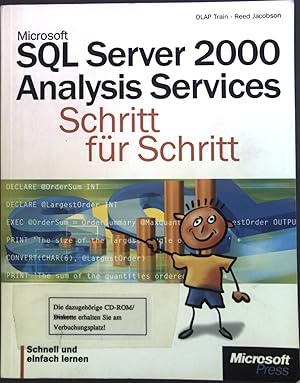 Bild des Verkufers fr SQL Server 2000 Analysis Services : Schritt fr Schritt. zum Verkauf von books4less (Versandantiquariat Petra Gros GmbH & Co. KG)