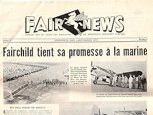 Fair News Vol. II, No 9. Fairchild Keeps Promise to Navy. Fairchild tient sa promesse à la Marine