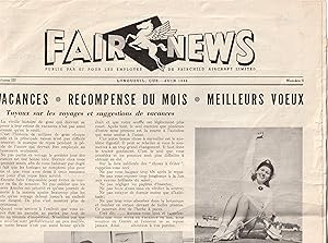 Fair News Vol. III No 5. Vacances. Holidays.