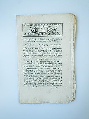 1801 Post-War French Republic Legal Bulletin