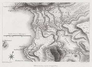 Immagine del venditore per Mileti vicinia variis temporibus" - Miletus Milet Anatolia Balat Didim Aydin Province Turkey Trkei map Karte venduto da Antiquariat Steffen Vlkel GmbH