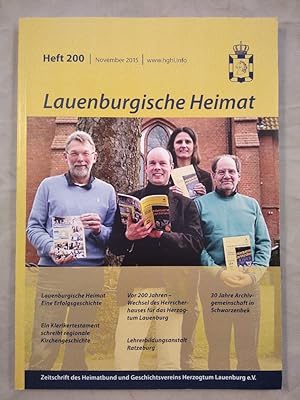 Bild des Verkufers fr Lauenburgische Heimat. Heft 200. zum Verkauf von KULTur-Antiquariat