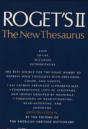 Bild des Verkufers fr Roget's II. The New Thesaurus - From the editors of the American Heritage Dictionaries. zum Verkauf von Fundus-Online GbR Borkert Schwarz Zerfa