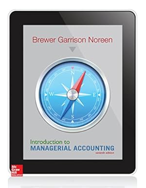 Imagen del vendedor de Introduction to Managerial Accounting: a la venta por Pieuler Store