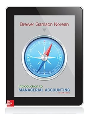 Imagen del vendedor de Introduction to Managerial Accounting: a la venta por Pieuler Store