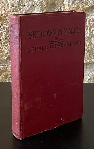 Seller image for Set Down in Malice (a Book of Reminiscences) for sale by San Francisco Book Company