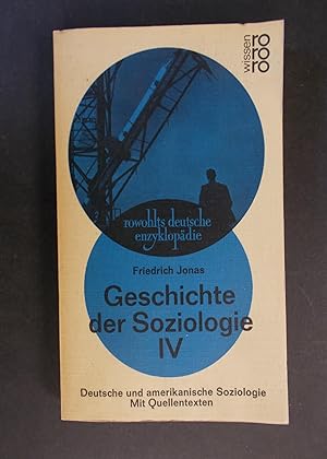 Seller image for Geschichte der Soziologie IV - Deutsche und amerikanische Psychologie for sale by Antiquariat Strter