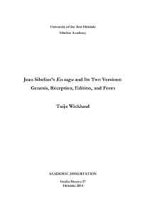 Jean Sibelius's "En Saga" and its two versionsgenesis, reception, edition, and form