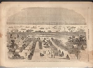 Seller image for ENGRAVNIG: "General View of the Encampment of the Army of the Potomac at Harrison's Landing". engraving from Harper's Weekly,: August 23, 1862 for sale by Dorley House Books, Inc.