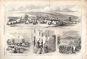 Seller image for ENGRAVNIG: "Civil War: 4 Scenes in Hancock, Maryland".engraving from Harper's Weekly,: November 8, 1862 for sale by Dorley House Books, Inc.
