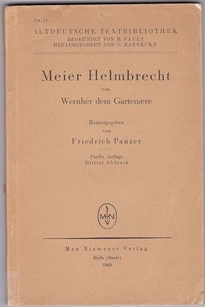 Imagen del vendedor de Meister Helmbrecht von Wernher dem Gartenaere a la venta por Versandantiquariat Karin Dykes