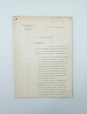 1939 French Orders to British Troops Including Mandatory Masking