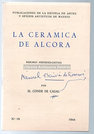 Imagen del vendedor de La cermica de Alcora. Resumen histrico-crtico. a la venta por Llibreria Antiquria Delstres