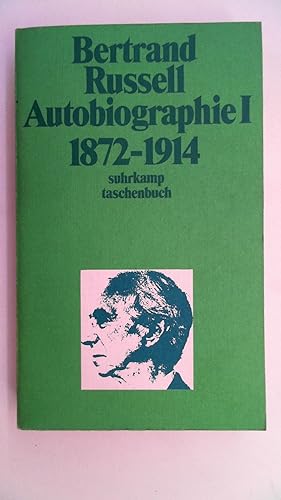 Immagine del venditore per Autobiographie I: 1872-1914, venduto da Antiquariat Maiwald