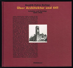 Bild des Verkufers fr ber Architektur und Stil: Aufstze und Vortrge 1894-1928. - zum Verkauf von Libresso Antiquariat, Jens Hagedorn