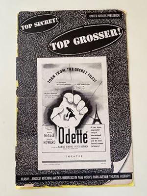 Imagen del vendedor de Odette Pressbook 1951 Anna Neagle, Trevor Howard, Marius Goring a la venta por AcornBooksNH