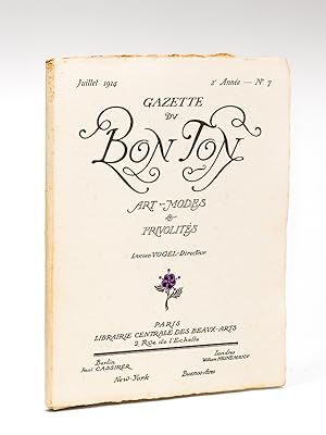 Bild des Verkufers fr Gazette du Bon Ton. Art - Modes & Frivolits. Juillet 1914 - 2e Anne - Numro 7 zum Verkauf von Librairie du Cardinal