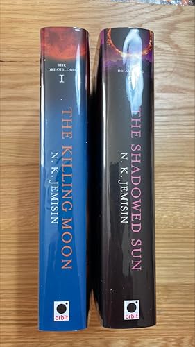 Imagen del vendedor de The Killing Moon and the Shadowed Sun. Signed, numbered, limited UK first editions, first printings of both Dreamblood Books. a la venta por Signed and Delivered Books