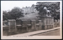 Alnwick Postcard Northumberland Real Photo Lion Bridge & Castle 1969