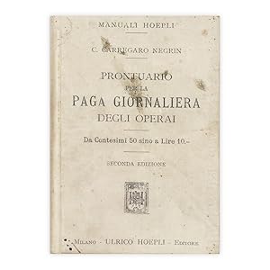 C. Carregaro Negrin - Prontuario per la paga giornaliera degli operai