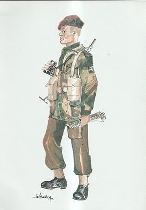 Seller image for Lamina uniforme militar numerada 4 en trasera: Le Diable Rouge sur un pont trop loin for sale by EL BOLETIN