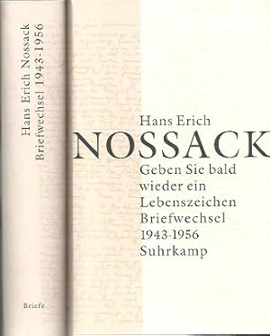 Seller image for Geben Sie bald wieder ein Lebenszeichen. Briefwechsel 1943-1956. Band. 1: Briefe. Band 2: Kommentar. Herausgegeben von Gabriele Shling. for sale by Antiquariat Axel Kurta