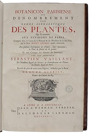 Botanicon parisiense ou denombrement par ordre alphabetique des plantes, qui se trouvent aux envi...