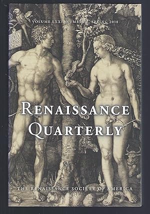 Imagen del vendedor de Renaissance Quarterly - Volume LXXI, Number 1, Spring 2018 a la venta por Turn-The-Page Books