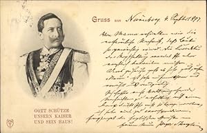 Bild des Verkufers fr Ansichtskarte / Postkarte Kaiser Wilhelm II., Gott schtze unseren Kaiser und sein Haus zum Verkauf von akpool GmbH