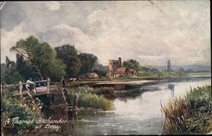 Seller image for Knstler Ansichtskarte / Postkarte Bray Berkshire England, Thames Backwater for sale by akpool GmbH