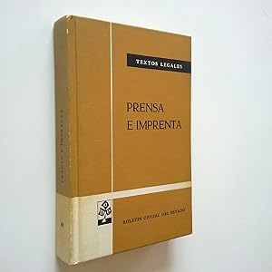 Immagine del venditore per Prensa e imprenta. Textos legales venduto da MAUTALOS LIBRERA